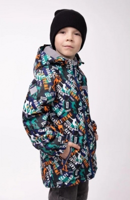 Демісезонна куртка-парка для хлопців Joiks ESP-14, колір чорно-зелений