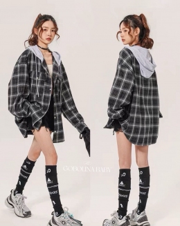 Картата універсальна сорочка Gobolina Baby 9167, колір сірий