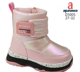 Зимові дитячі черевики-дутіки Apawwa D1004, колір рожевий