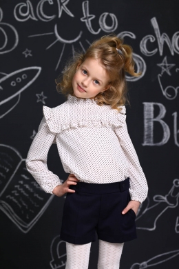 Школьные шорты для девочки Baby angel 1290, цвет черный
