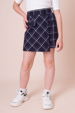 Шкільна спідничка-шорти для дівчат Mevis 5162-03, колір сірий
