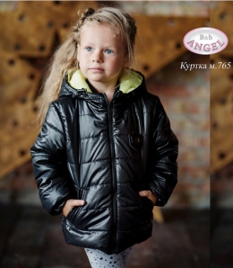 Демисезонная курточка для девочки Baby Angel M 765 цвет черный