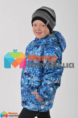 Куртка зимняя для мальчика Huppa CLASSY, цвет navy pattern 62286