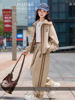 Спортивний костюм для дівчат Gobolina Baby 6081, колір бежевий