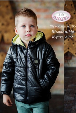 Демисезонная курточка для мальчика Baby Angel 765 цвет черный