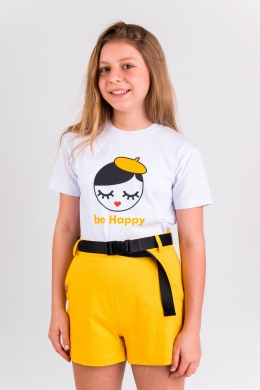 Летняя футболка для девочки Suzie Даррил, цвет горчица