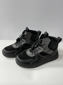 Шкіряні демісезонні кросівки Сonstanta 1881, колір чорний