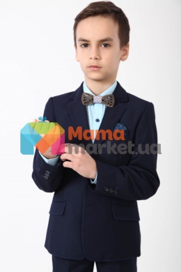 Классический школьный костюм для мальчика Lilus 217/2/16В/2358, цвет синий