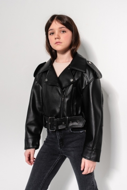 Куртка- косуха для дівчат Suzie Nathania JC038-Y3F15, колір чорний