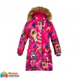Пальто-парка зимняя для девочки Huppa MONA, цвет fuchsia pattern 81763