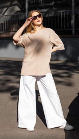 Літня футболка Filatova 473, колір бежевий