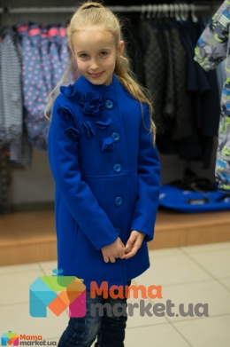 Кашемировое пальто для девочки Suzie Жанна, цвет электрик