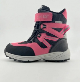Дитячі зимові черевики для дівчат JOIKS TermoTec W-1208-1, колір малиновий з чорним