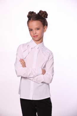 Школьная блузка для девочки Lukas Микки 7236, цвет белый
