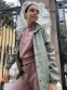 Куртка-пиджак из экокожи для девочки-подростка Baby angel 1631, цвет оливковый