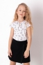 Летняя блузка с коротким рукавом для девочки Mevis 3812-02, цвет белый