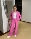 Діловий підлітковий костюм-двійка Anbor, колір рожевий